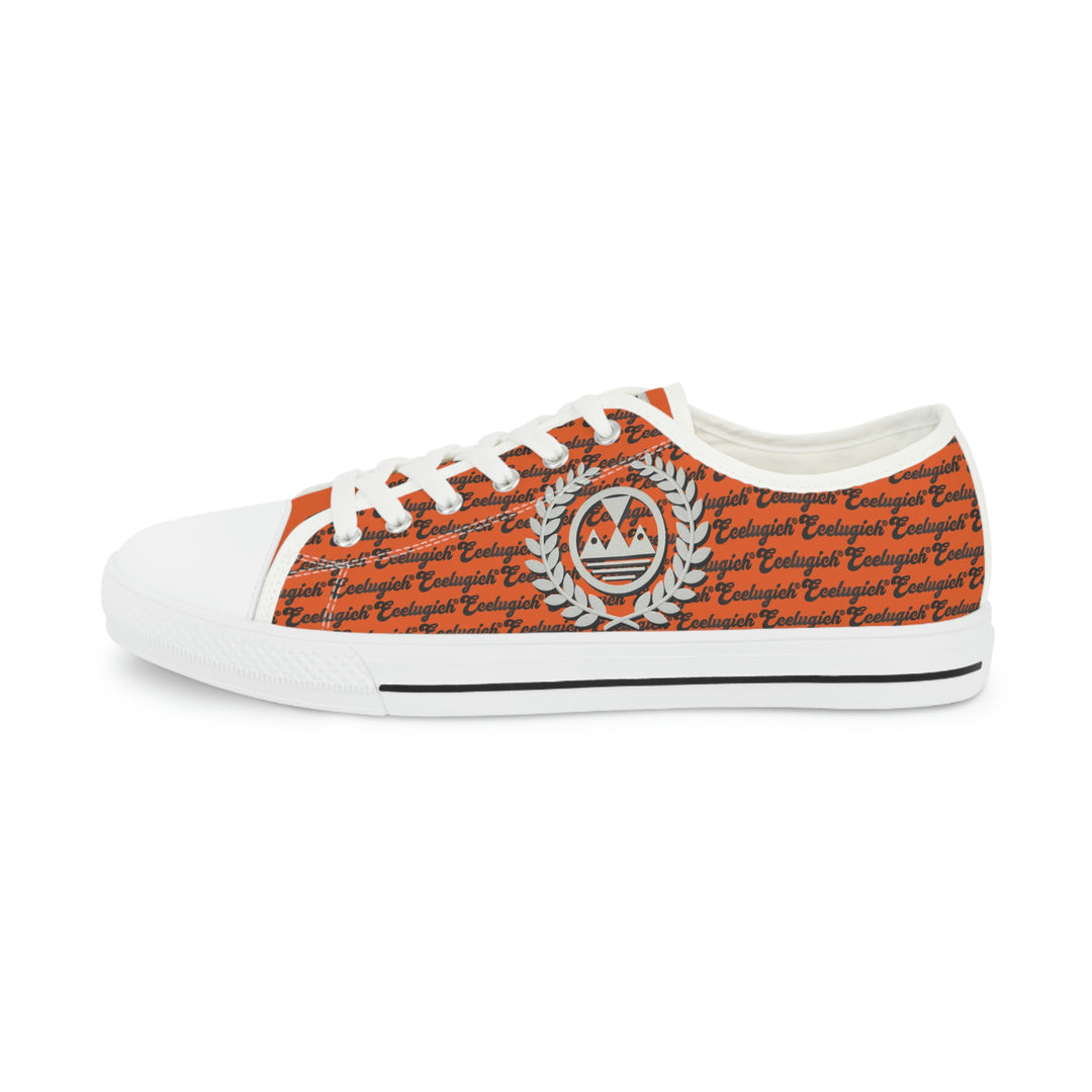 Ecelugich Orange Men's Low Top Sneakers