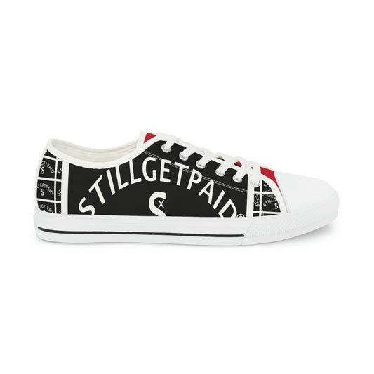 STILLGETPAID® APPAREL Men's RED TONGUE Low Top Sneakers