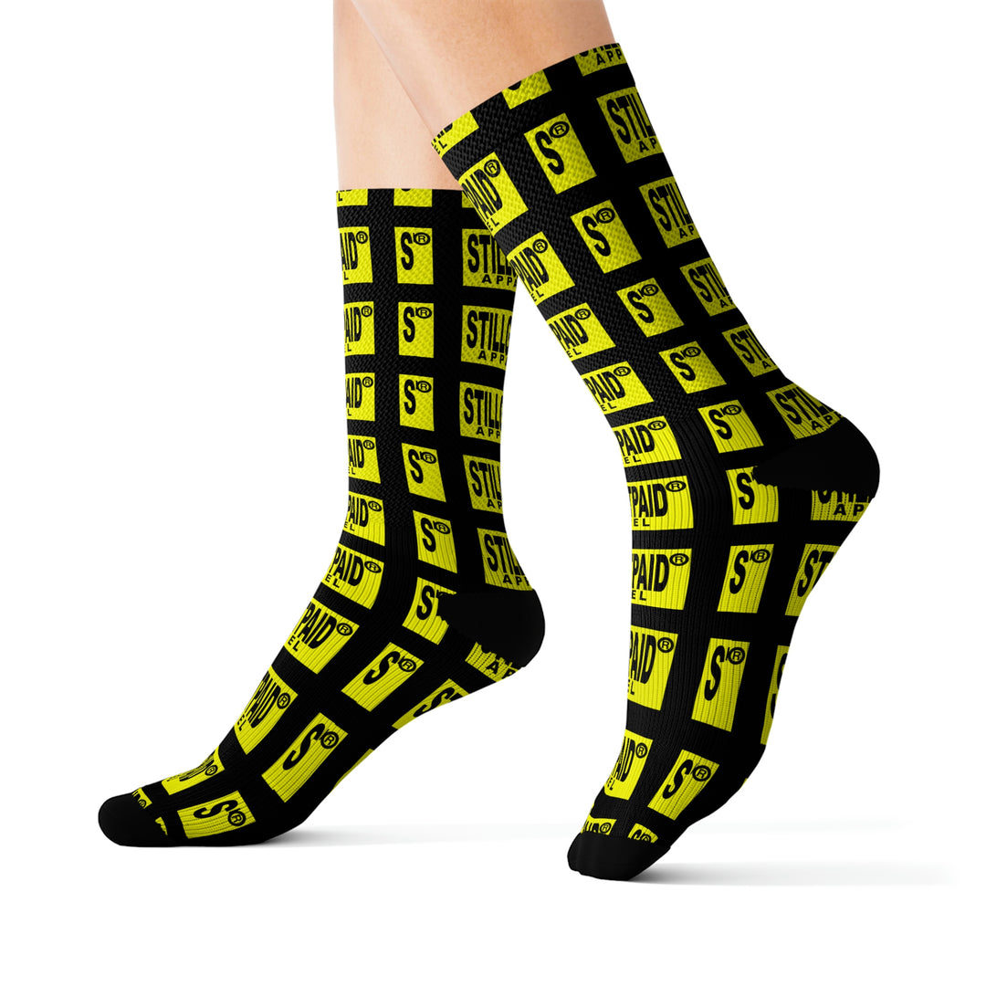 STILLGETPAID APPAREL YELLOW Sublimation Socks