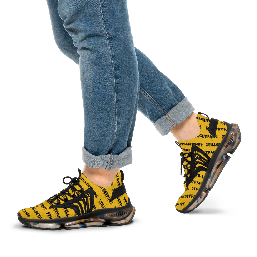 STILLGETPAID® APPAREL YELLOW Men's Mesh Sneakers