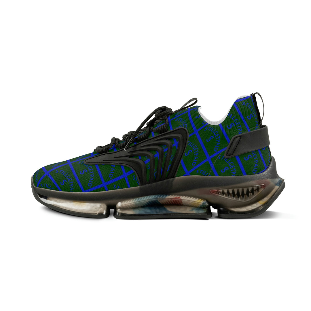 STILLGETPAID® APPAREL  BLUE GREEN Men's Mesh Sneakers