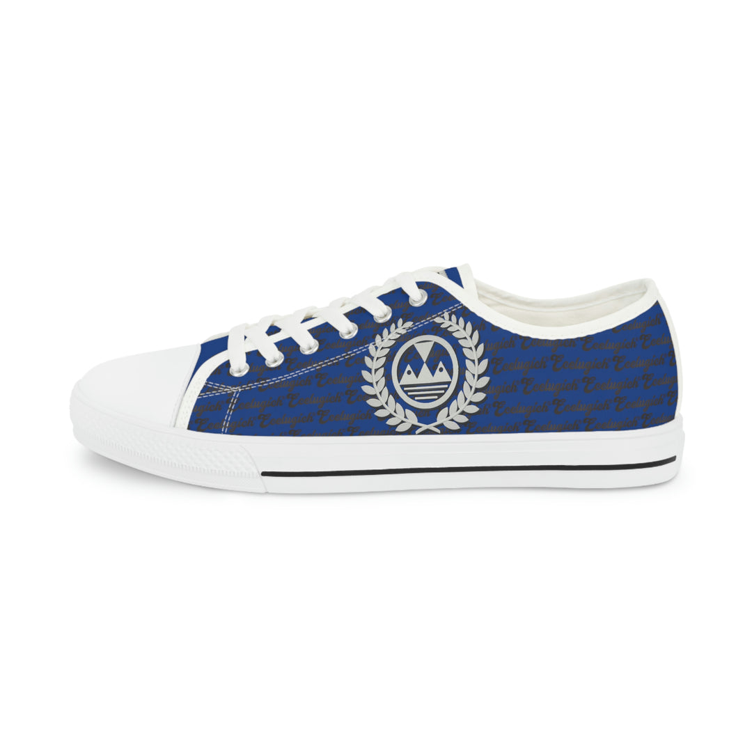 Ecelugich Blue Men's Low Top Sneakers