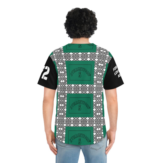 STILLGETPAID® APPAREL Men'sBLK Baseball Jersey.