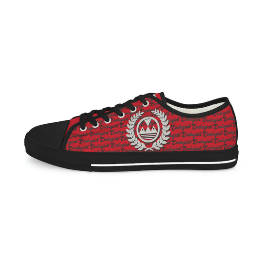 Ecelugich Red Men's Low Top Sneakers