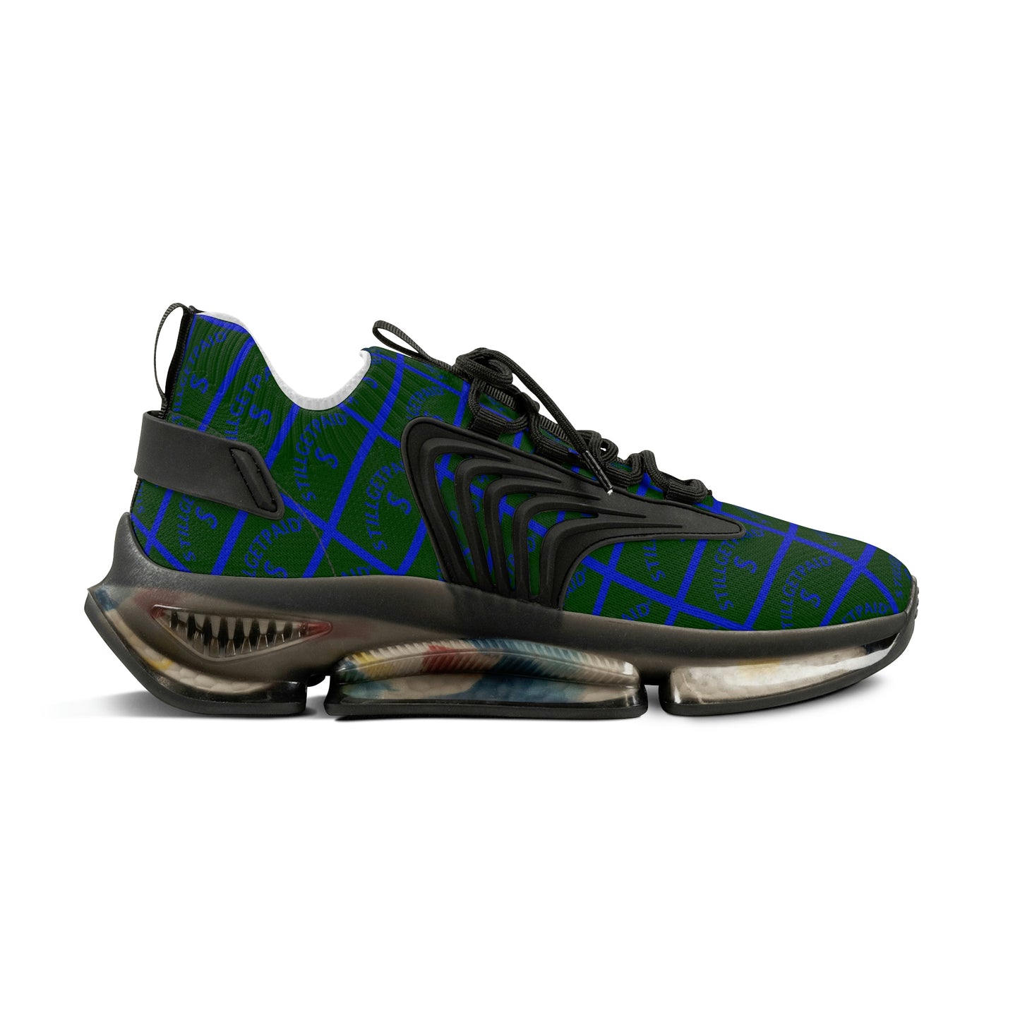 STILLGETPAID® APPAREL  BLUE GREEN Men's Mesh Sneakers