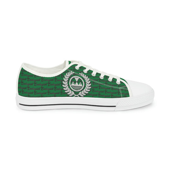 Ecelugich Dark Green Men's Low Top Sneakers