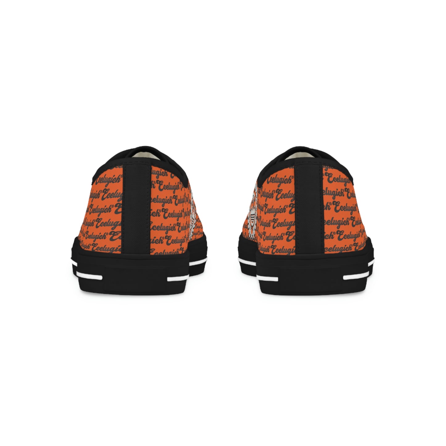 Ecelugich Orange Men's Low Top Sneakers