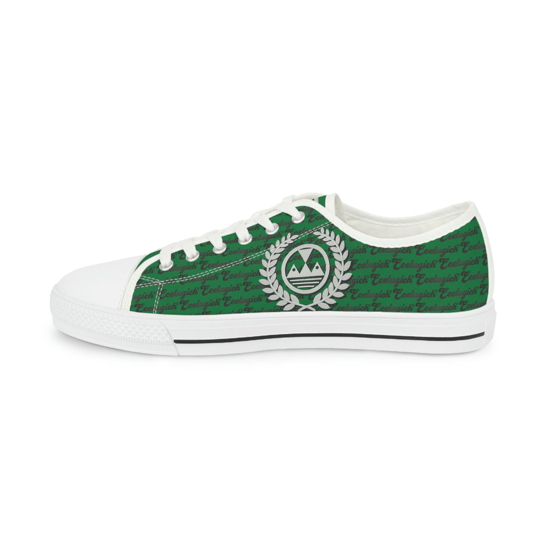 Ecelugich Dark Green Men's Low Top Sneakers