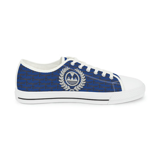 Ecelugich Blue Men's Low Top Sneakers