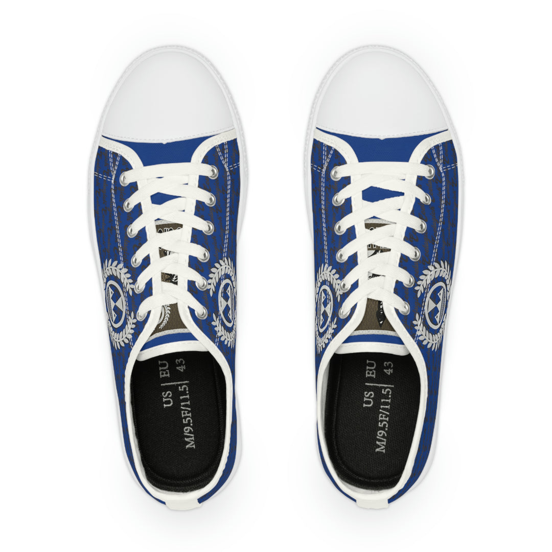 Ecelugich Blue Men's Low Top Sneakers