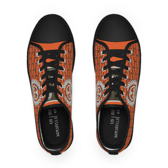 Ecelugich Orange Men's Low Top Sneakers