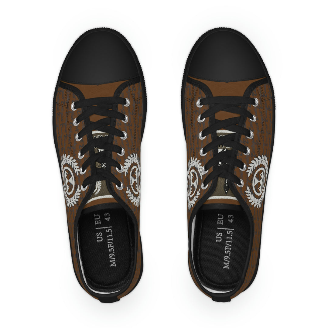 Ecelugich Brown Men's Low Top Sneakers